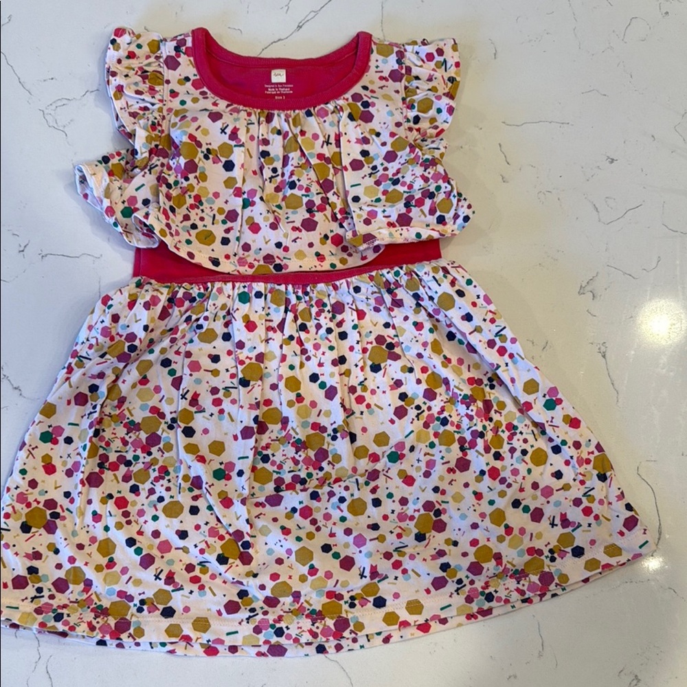 tea . Colorful Polka Dot Dress